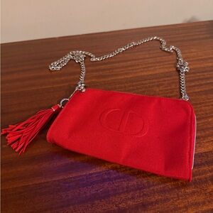 Red Dior Beauty Bag Turned Handbag